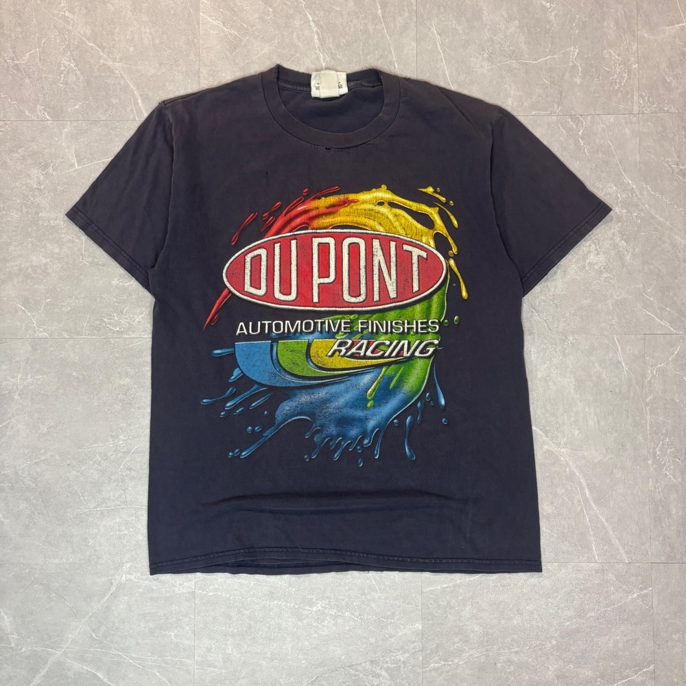 Vintage 2000 NASCAR Jeff Gordon 24 DuPont Racing T-Shirt Mens M Faded Black